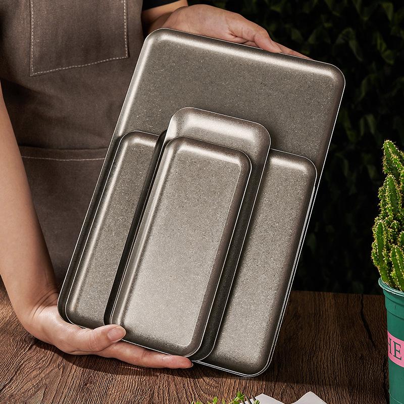 Cake Board Round - Bandeja Cuadrada Vintage de Acero Inoxidable