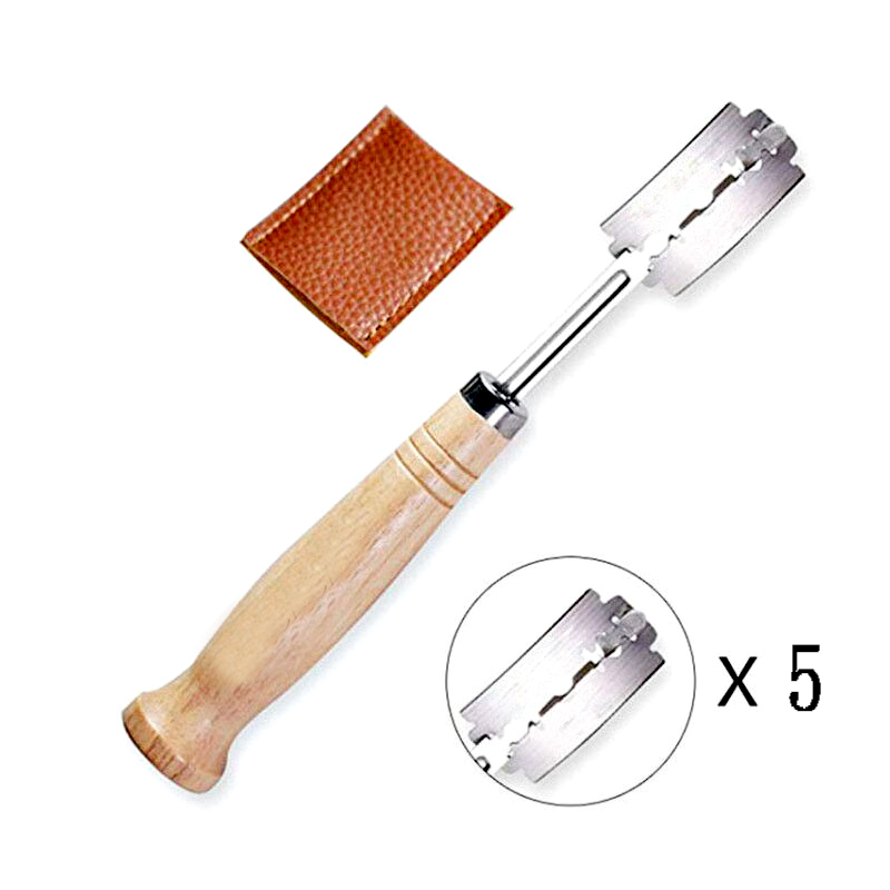 Dough Scraper Curved - Herramientas de plástico/madera para pan, raspador