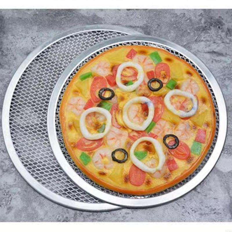 Kitchen Baking Center - Pantalla redonda aluminio para Pizza, bandeja