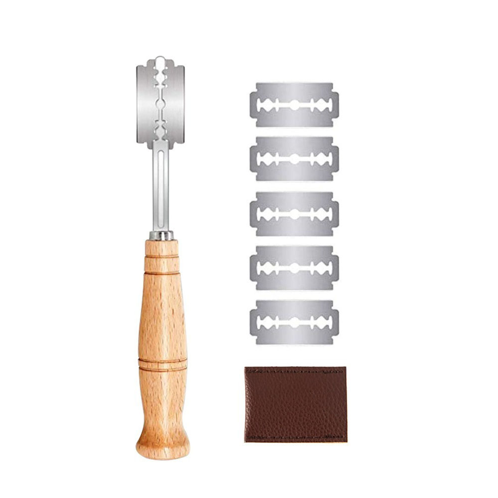 Dough Scraper Curved - Herramientas de plástico/madera para pan, raspador