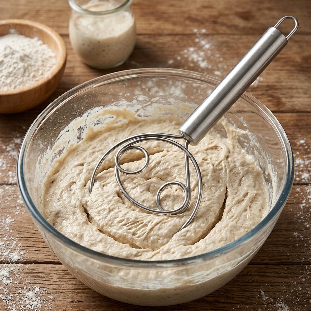Batidor de masa de acero inoxi - Bread Baking Kitchen Utensils reseña y precio