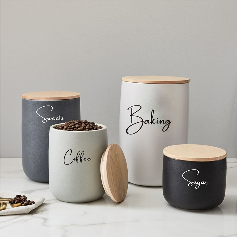 Etiquetas adhesivas para tarro - Kitchen Baking Canisters reseña y precio