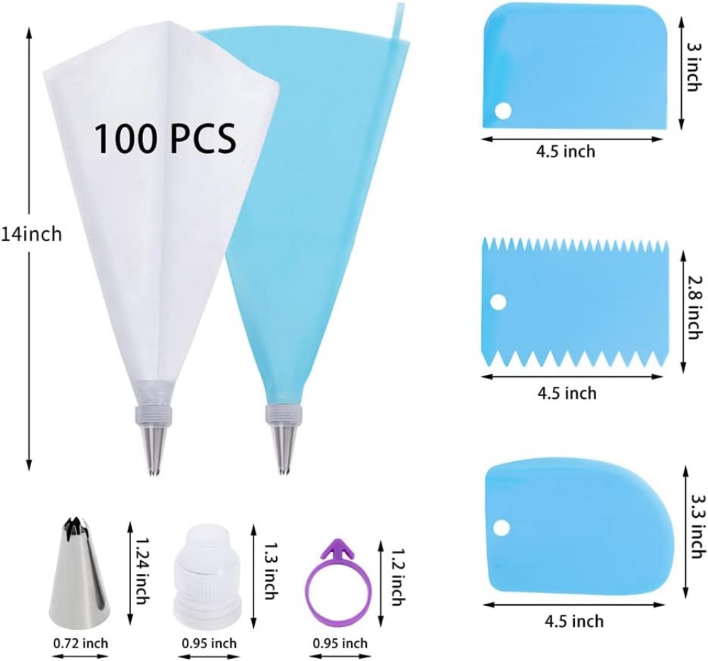 100 Bolsas de Repostería Desec - Decorating Tip Set reseña y precio