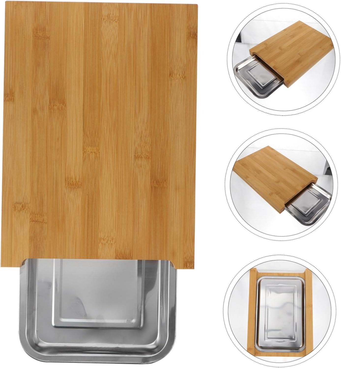 Tabla de cortar de bambú para  - Kitchen Baking Drawer reseña y precio