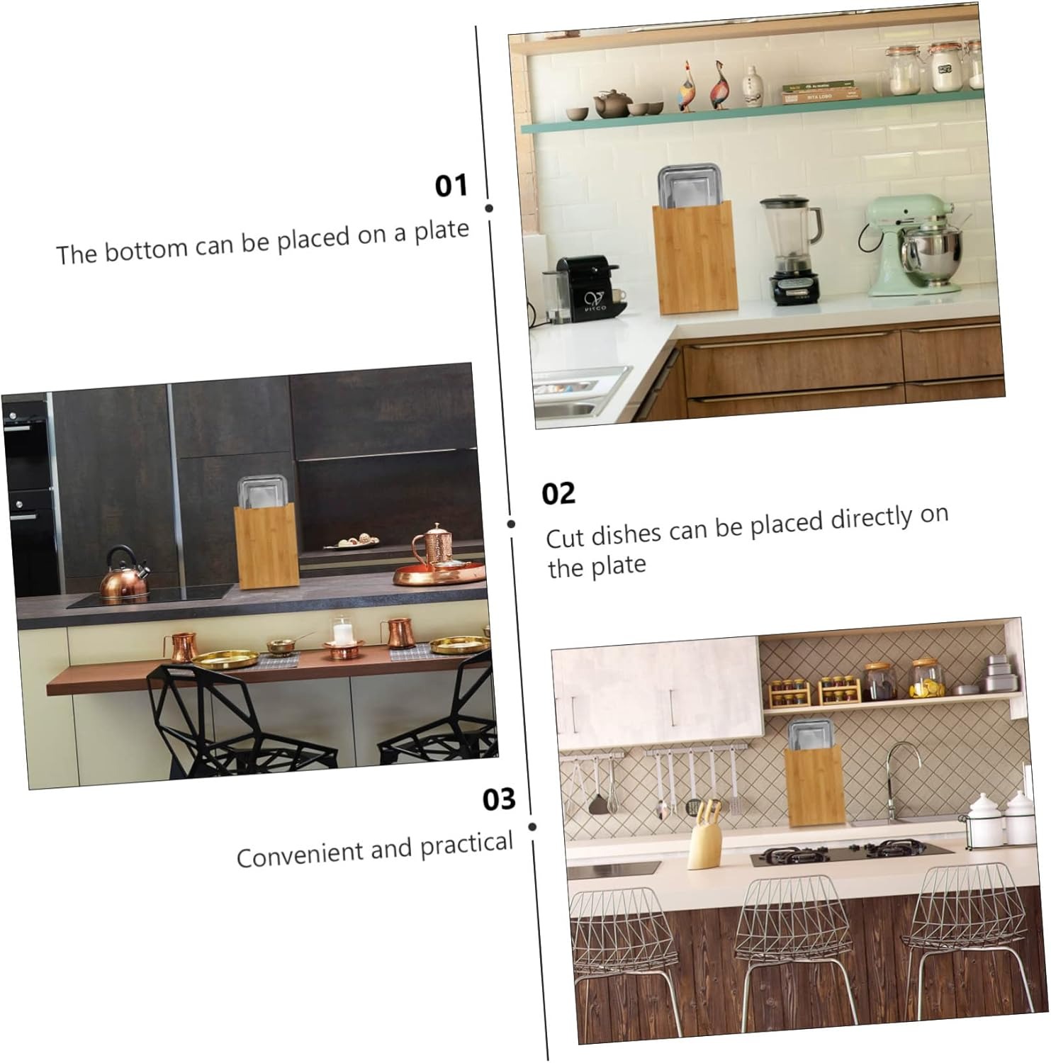 Tabla de cortar de bambú para  - Kitchen Baking Drawer reseña y precio