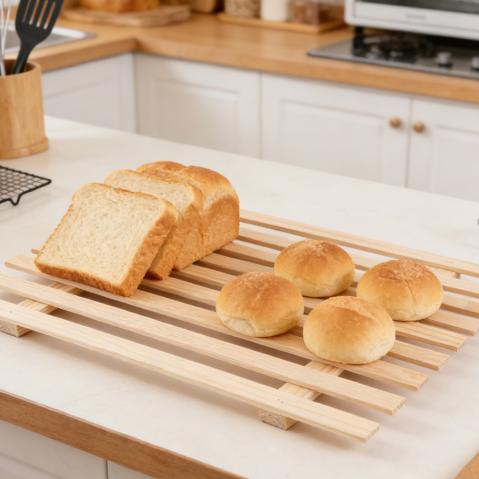 Juego de 3 cajas de madera par - Kitchen Baking Organization reseña y precio
