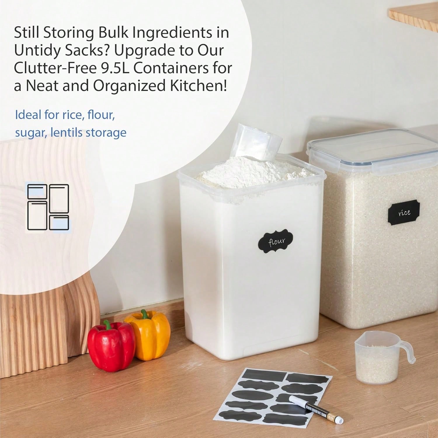 Recipientes herméticos extra g - Kitchen Baking Canisters reseña y precio