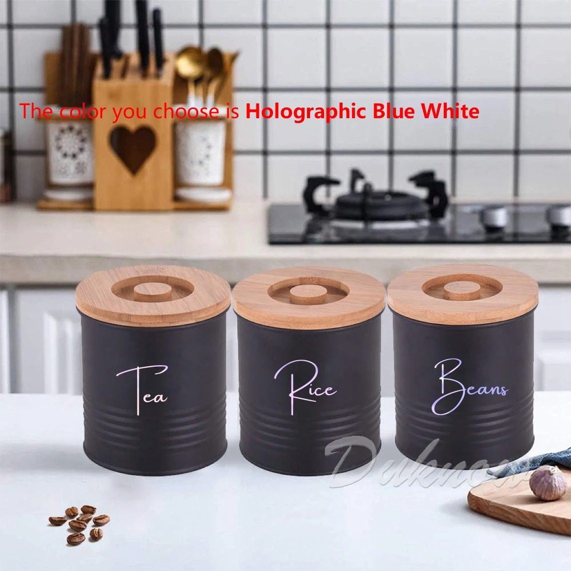 Etiquetas Adhesivas Impermeabl - Kitchen Baking Canisters reseña y precio