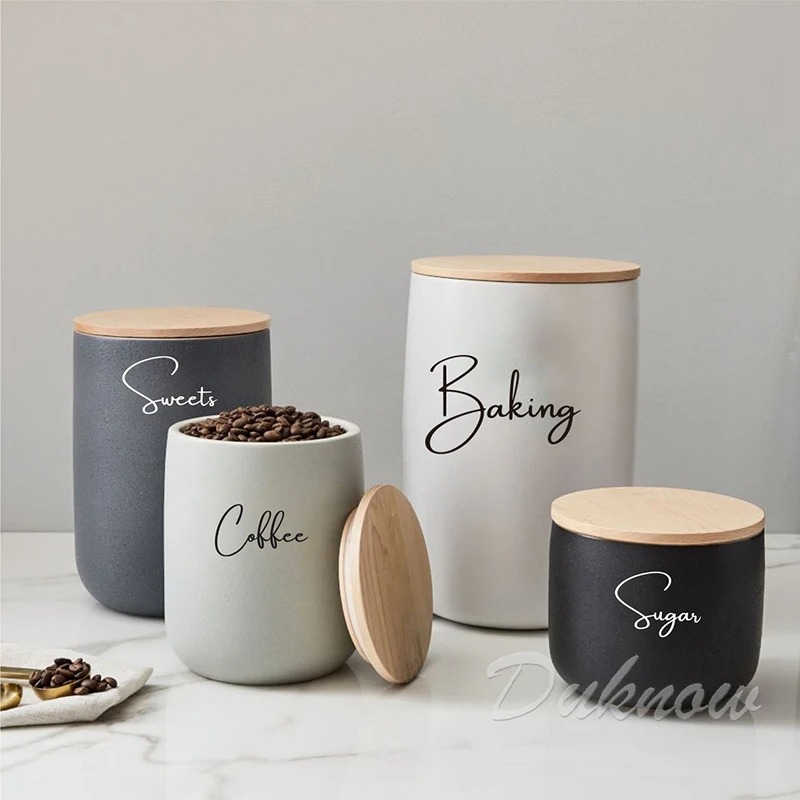 Etiquetas Adhesivas Impermeabl - Kitchen Baking Canisters reseña y precio