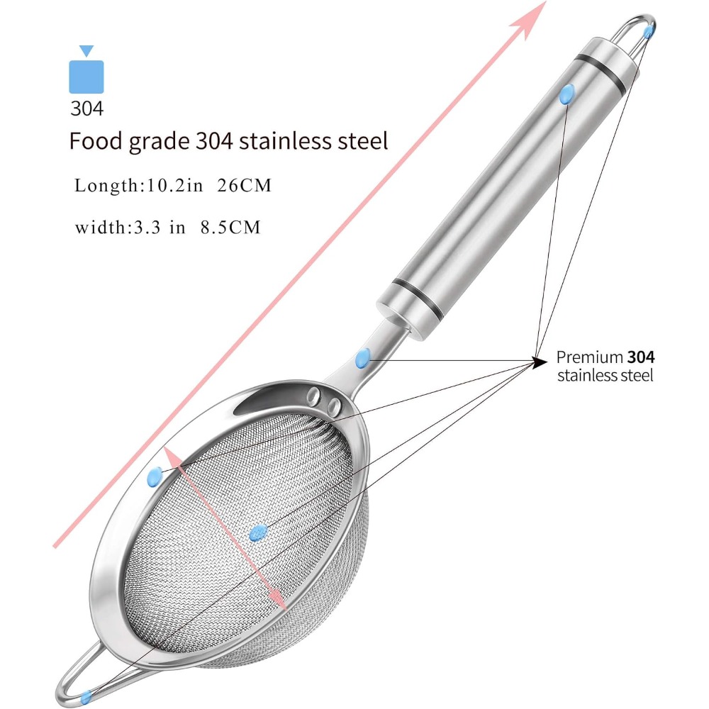 Colador de cocina de malla fin - Baking In Kitchen reseña y precio