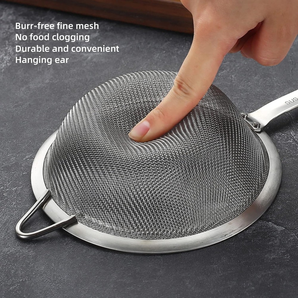 Colador de cocina de malla fin - Baking In Kitchen reseña y precio