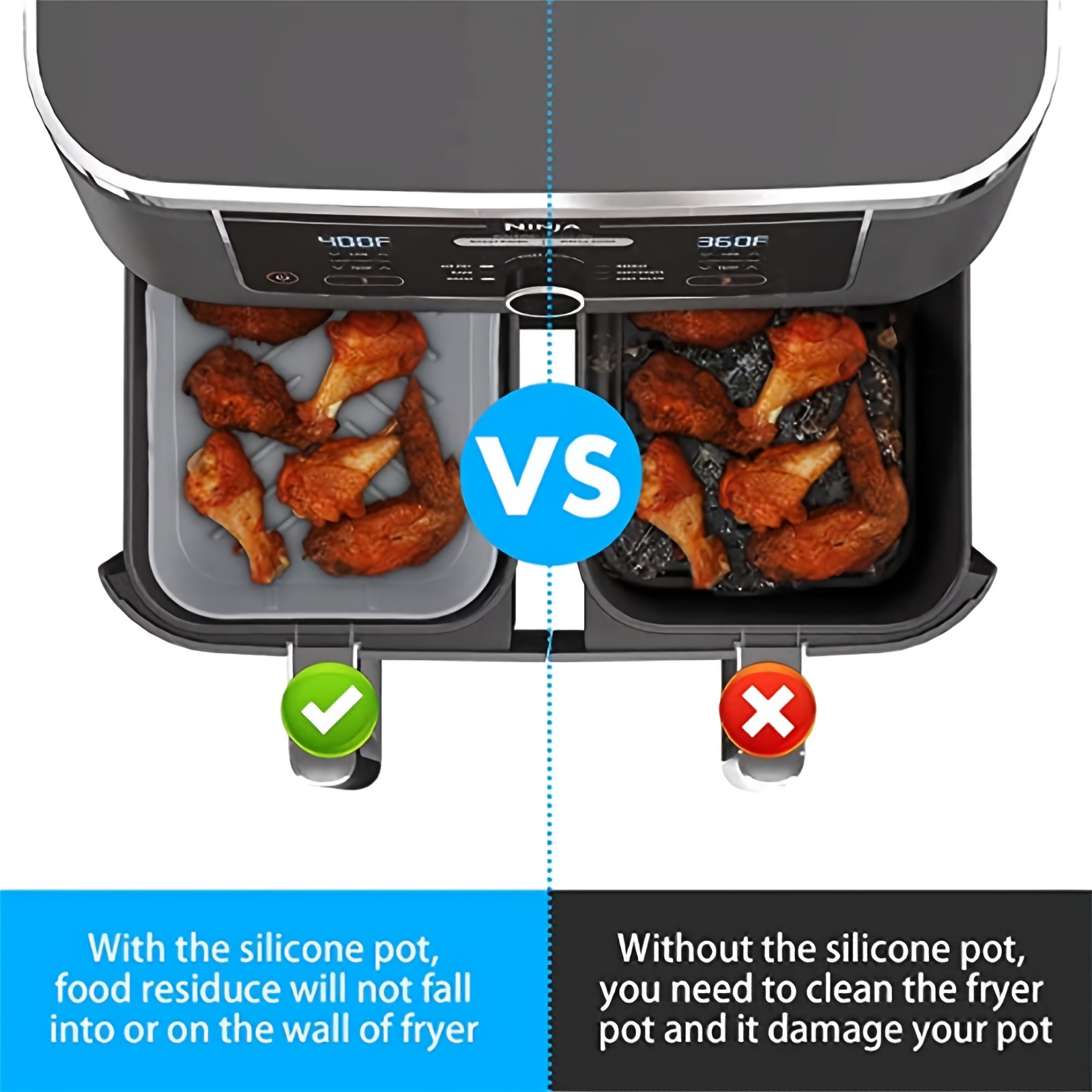 Bandeja de silicona para freid - Kitchen Baking Tray reseña y precio