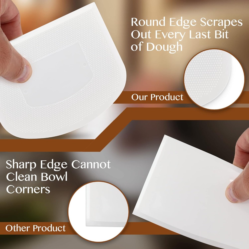 Juego de 2 raspadores de plást - Dough Scraper Curved reseña y precio