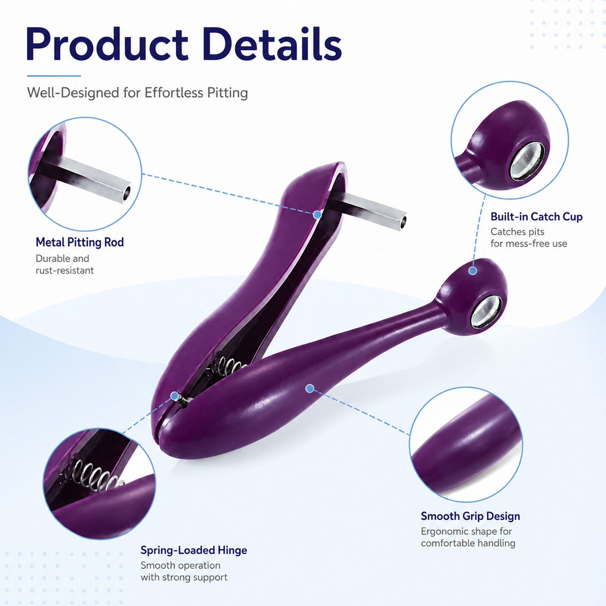 Descorazonador de cerezas y ac - Kitchen Baking Tools reseña y precio