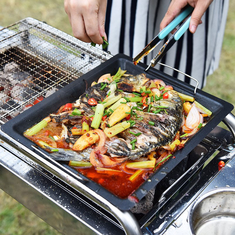 Sartén cuadrada gruesa para ex - Kitchen Baking Pans reseña y precio