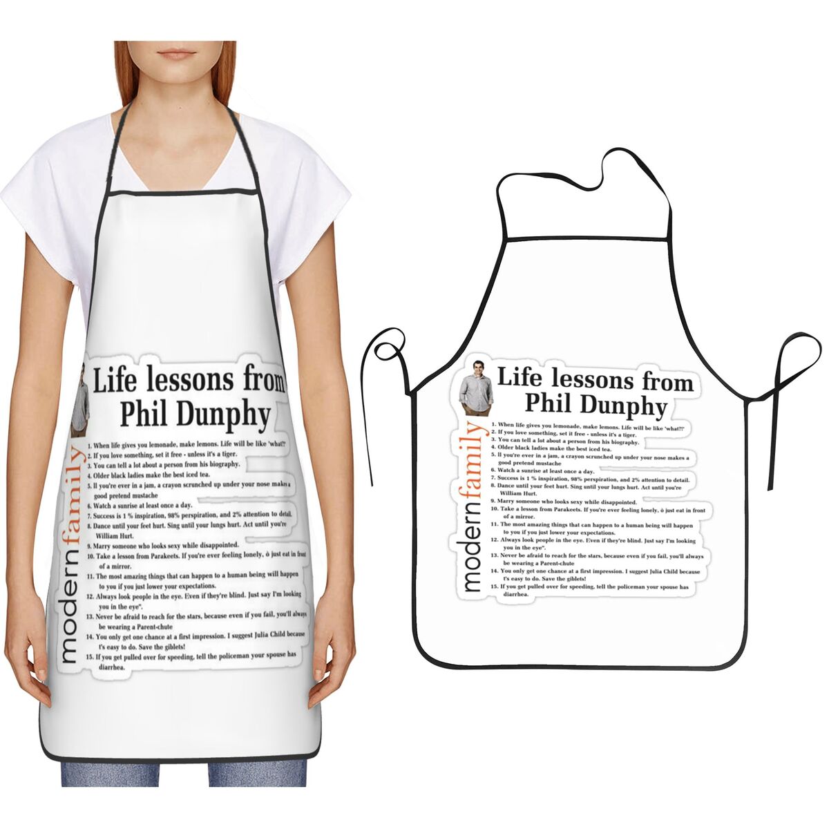 Delantales Life Lessons Phil D - Kitchen And Baking Life reseña y precio