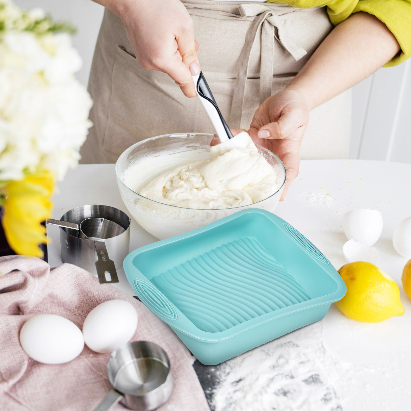 Molde Cuadrado de Silicona par - Kitchen Baking Tray reseña y precio