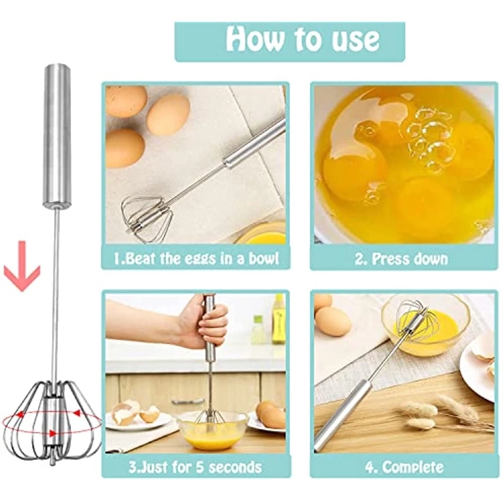 Batidor de huevos de acero ino - Kitchen Baking Appliances reseña y precio