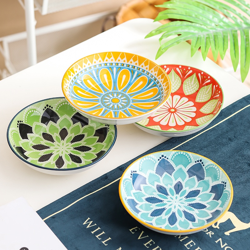 Plato de cerámica bohemio de 4 - Kitchen Baking Dishes reseña y precio