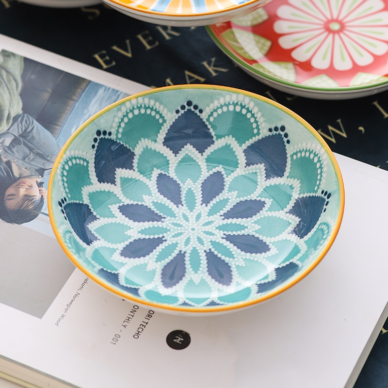 Plato de cerámica bohemio de 4 - Kitchen Baking Dishes reseña y precio