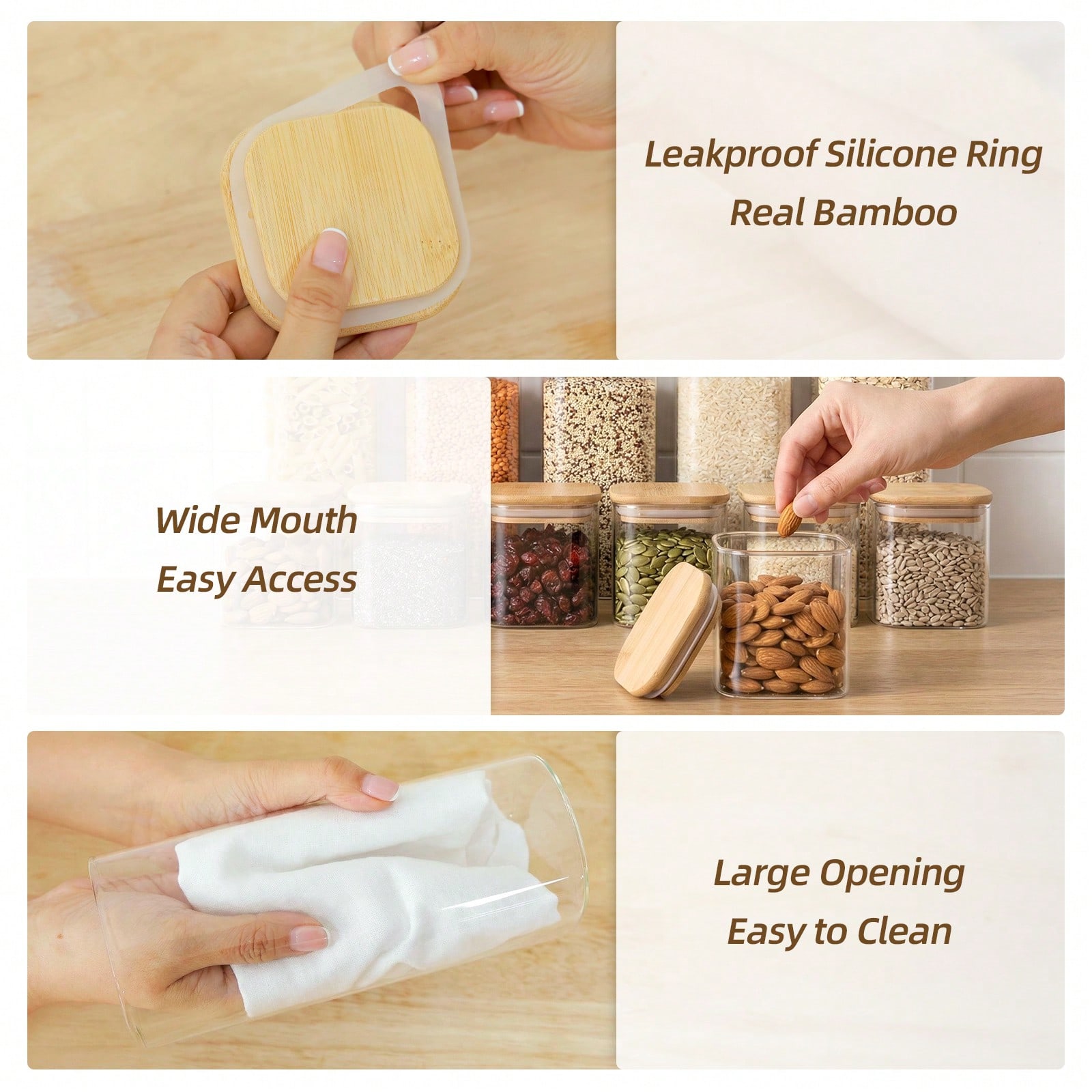 Tomnk 12 recipientes de vidrio - Kitchen Baking Canisters reseña y precio